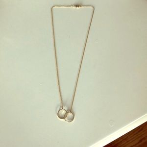 16in gold double loop necklace